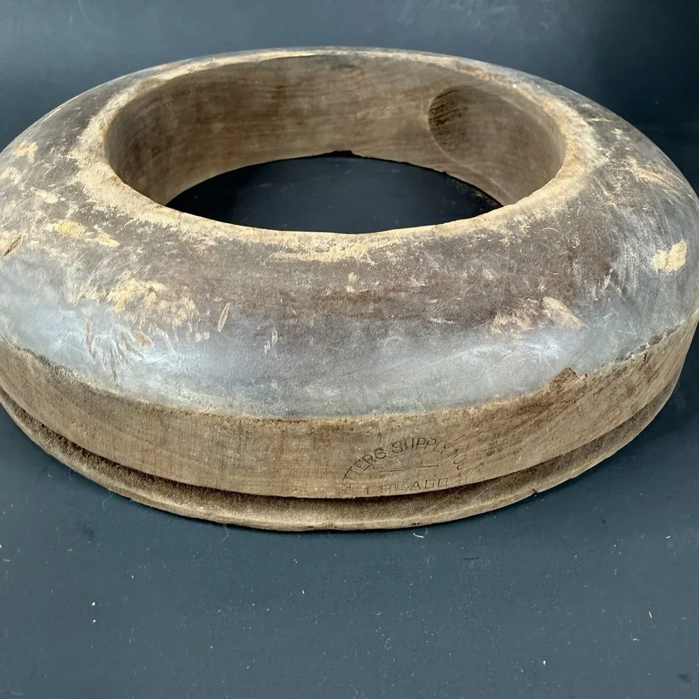 Vtg‎ Hatters Supply House Industrial Wooden Millinery Hat Mold Block Form #17